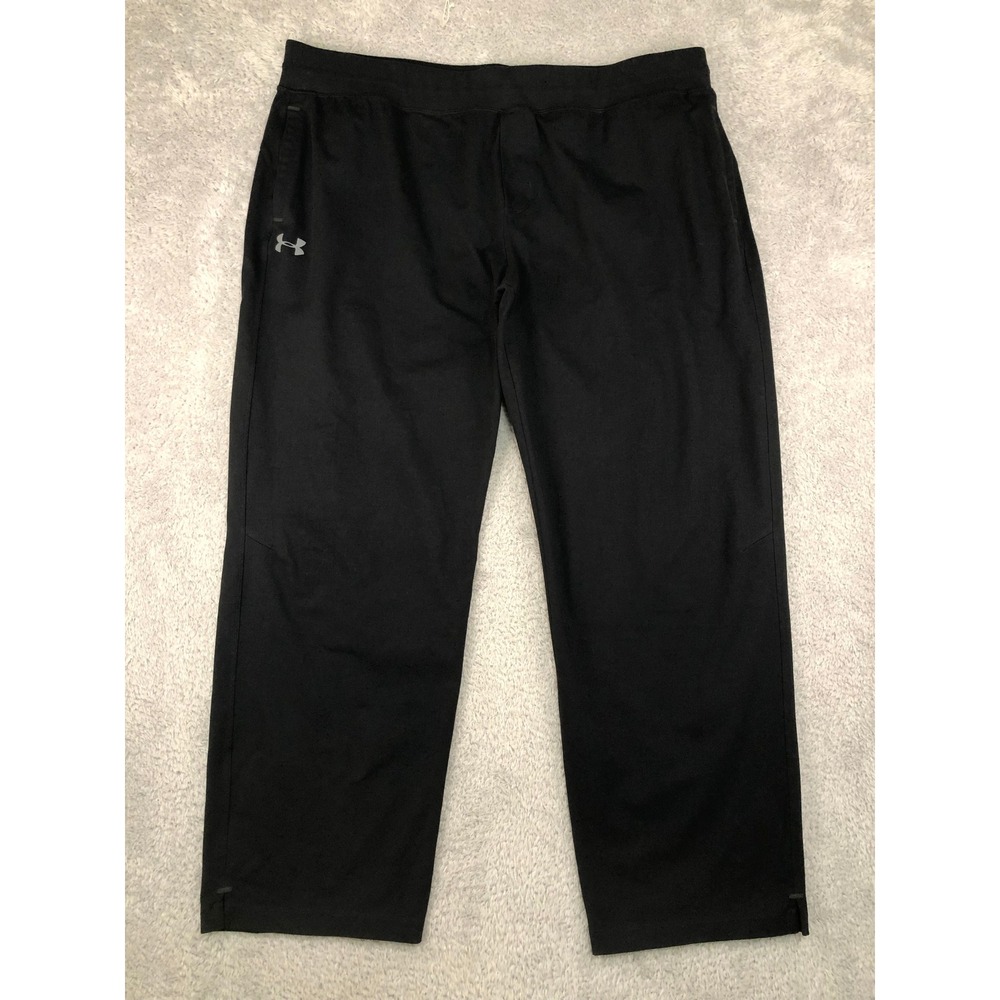 Under Armour Sweatpants Men 3XL (43x32) Black Loose Zipper Pocket Drawstring